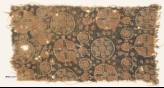 Textile fragment with circles, rosettes, and crosses