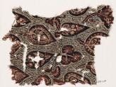 Textile fragment with stylized trees or leaves