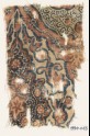 Textile fragment with tendrils and rosettes