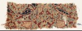 Textile fragment with squares, and possibly medallions and leaves