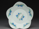 Lobed bowl with butterflies