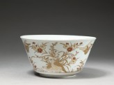 Bowl with partridges and flowers