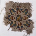Textile fragment with cruciform palmette
