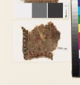 Textile fragment with scrolling stem border, probably from a tab