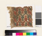 Textile fragment with hearts, V-shapes, and chevrons (EA1993.145)