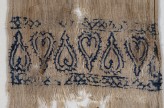 Textile fragment from a scarf or girdle end with hearts