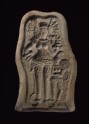 Mould for a plaque with a bejewelled goddess or yakshi (nature spirit) with female attendant