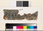 Textile fragment with bands of arrowheads, squares, and Z-shapes (EA1993.356)