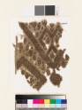 Textile fragment from the neck of a garment with geometric shapes