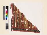 Textile fragment with palmettes and geometric shapes