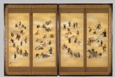 Screen depicting the four classes of Edo Japan