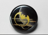 Incense box with stylized bats and a crescent moon