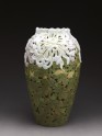 Art Nouveau style vase with chrysanthemums