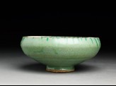 Bowl with green splashes