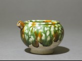 Jar with spout and three-colour glaze