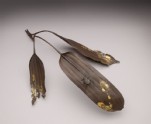 Okimono, or ornament, in the form of bamboo leaves and a cicada (EA2010.264)