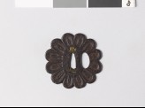 Tsuba in the form of a chrysanthemum