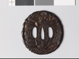 Tsuba with plants and a Buddhist invocation