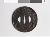 Tsuba with chrysanthemum and plum blossoms