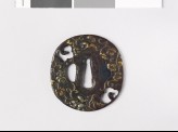 Tsuba with squirrels and a vine (EAX.10128)