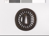 Tsuba with chrysanthemum florets and swastikas (EAX.10141)