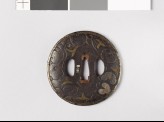 Tsuba with leaves and scrolling stems