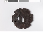 Tsuba in the form of two overlapping oak leaves (EAX.10203)