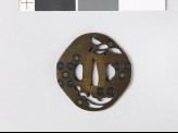 Tsuba with an orchid and hexagons (EAX.10224)