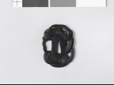 Mokkō-shaped tsuba in the form of a coiled snake