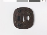 Tsuba with maple and pine leaves