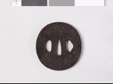Tsuba with Chinese-style landscapes