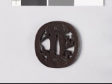 Tsuba with peony flowers