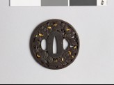 Tsuba with clematis flowers and leaves (EAX.10408)