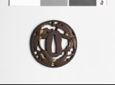 Tsuba with clematis flowers (EAX.10441)