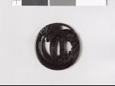 Round tsuba in the form of an aoi, or hollyhock plant