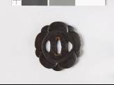Tsuba in the form of a double plum blossom