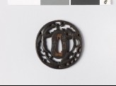 Tsuba with clematis flowers