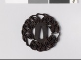 Tsuba with Ogasawara-bishi mon, formed from overlapping lozenges
