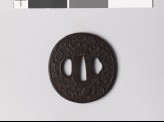 Tsuba with scrolling stems and aoi, or hollyhock leaves (EAX.10560)