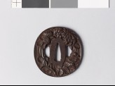 Tsuba with chrysanthemum and aster flowers (EAX.10575)