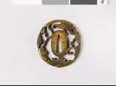 Tsuba with amariō, or rain dragon, formed from leaves and scrolls