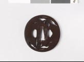 Tsuba with orchid flowers