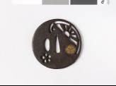 Round tsuba with mon formed from cissus leaves (EAX.10617)
