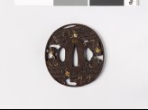 Tsuba with rafts and cherry blossoms (EAX.10628)