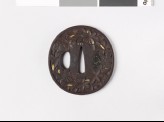 Tsuba with cherry blossoms and maple leaves (EAX.10629)