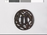 Tsuba with rice stems and dewdrops
