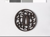 Tsuba with floral scrolls and Chinese flowers (EAX.10667)