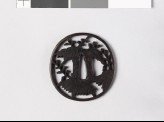 Tsuba with paulownia leaves and flowers