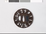 Round tsuba with characters representing the 12 animals of the Chinese zodiac (EAX.10692)
