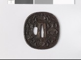 Tsuba with Precious Objects and clouds (EAX.10812)